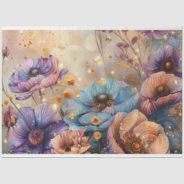 Lebhafte kalte Blume Dekoupage Seidenpapier