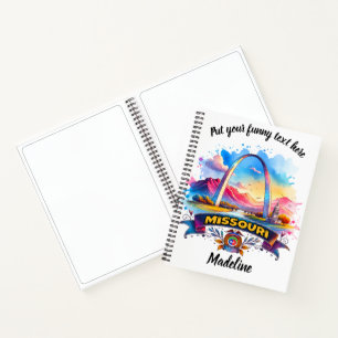 Lebhafte Kansas-Landschaft mit Sonnenblumen bei So Notizbuch