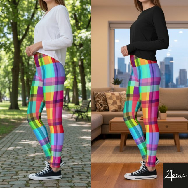 Lebhafte Karierte Leggings (Von Creator hochgeladen)