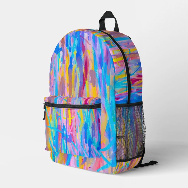 Lebhafte Kaskade Bedruckter Rucksack (Rückseitige Ecke Rechts)