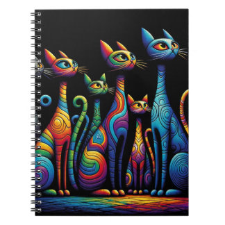 Lebhafte Katzen Notizblock