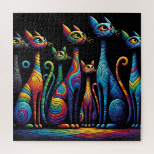 Lebhafte Katzen Puzzle