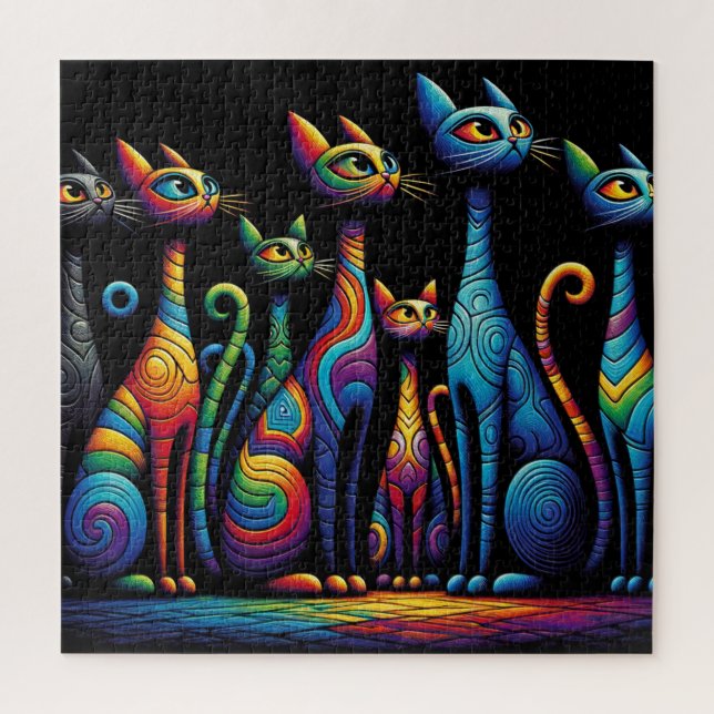 Lebhafte Katzen Puzzle (Vertikal)