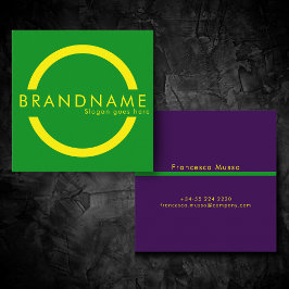 Lebhafte Kontrastfarbe, eine kühne, moderne Quadratische Visitenkarte