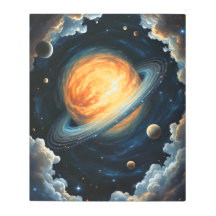 Lebhafte kosmische Szene.Meisterkunst im Schlafzim