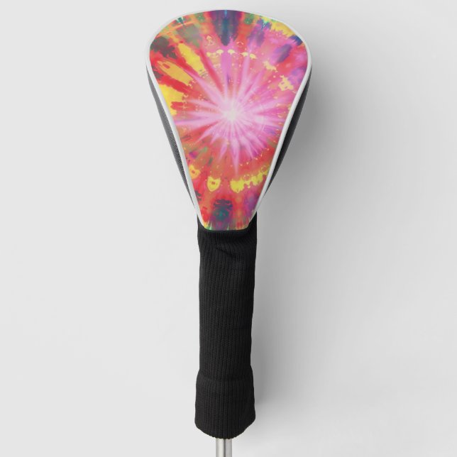 Lebhafte Krawatte-Dye #1 Golf Headcover (Vorderseite)