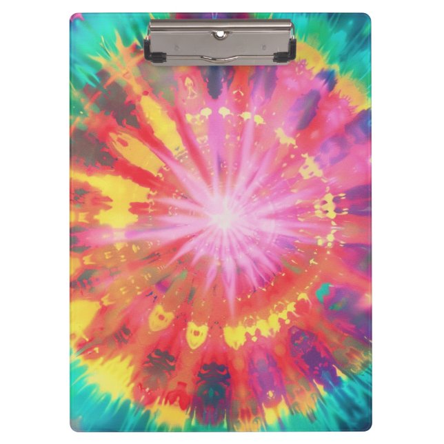 Lebhafte Krawatte-Dye #1 Klemmbrett (Vorderseite)