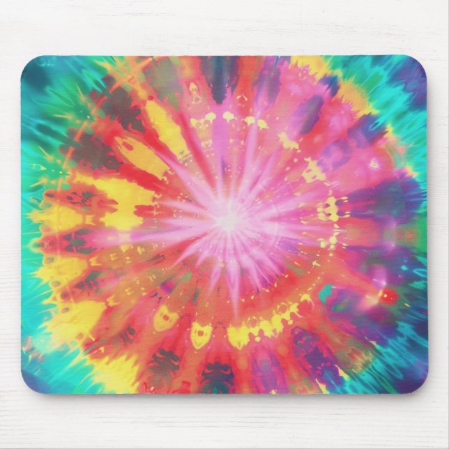 Lebhafte Krawatte-Dye #1 Mousepad (Vorne)