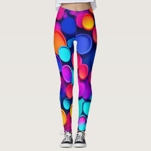Lebhafte Kreise Abstrakte Kunst Leggings