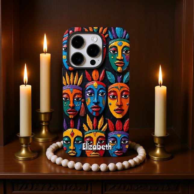 Lebhafte kulturelle Masken Case-Mate iPhone Hülle (Von Creator hochgeladen)
