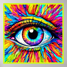 Lebhafte Kunst am Auge Poster