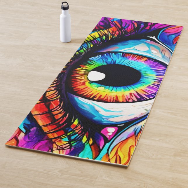 Lebhafte Kunst am Auge Yogamatte (Beispiel)