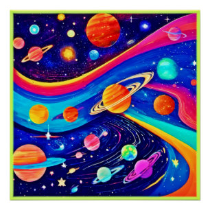 Lebhafte Kunst des Universums Poster