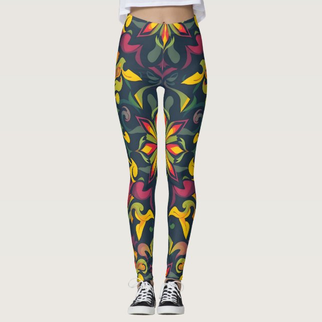 Lebhafte künstlerische Leggings Elegante Digitaldr (Vorderseite)