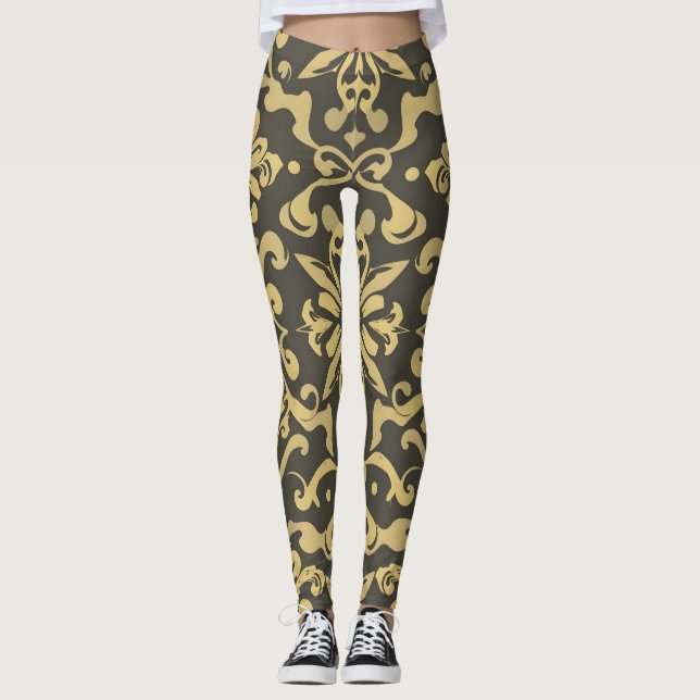 Lebhafte künstlerische Leggings - Elegantes, nahtl (Vorderseite)