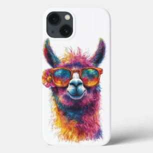 Lebhafte Lama Head Illustration - farbenfroh, einz Case-Mate iPhone Hülle