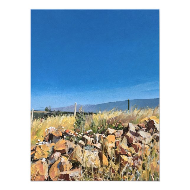Lebhafte Landschaft mit blauen Himmeln Fotodruck (Vorne)