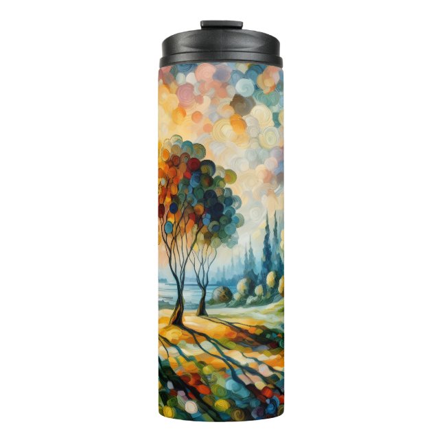 Lebhafte Landschaft Thermosbecher (Vorderseite)