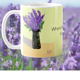 Lebhafte Lavendel-Blume, Inspirierte Natur Kaffeetasse