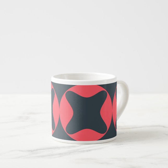 Lebhafte, lebendige, einfache, abstrakte geometris espressotasse (Vorderseite Rechts)