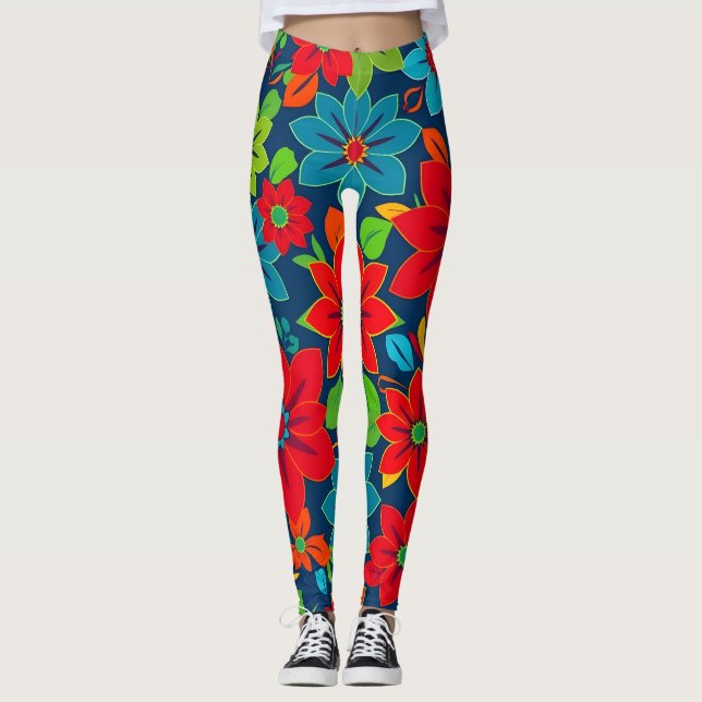 Lebhafte Leggings nahtlos - Wohngestaltung Ins (Vorderseite)