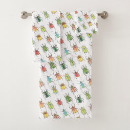 Lebhafte Liebe Bugs Wasserfarbenkäfer Badhandtuch Set