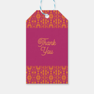 Lebhafte Lila Orange Ethnic Mosaic Geometric Geschenkanhänger