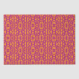 Lebhafte Lila Orange Ethnic Mosaic Geometric Seidenpapier