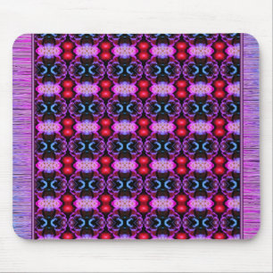 Lebhafte Lila und blaue Gemusterte Maus-Rug Mousepad
