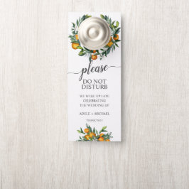 Lebhafte Mandarine Hochzeitsgast stört nicht Türanhänger