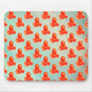 Lebhafte Meereskreatur Wasserfarbener Orangenquall Mousepad