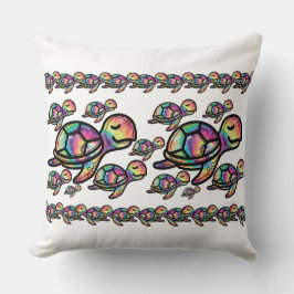 Lebhafte Meeresschildkröte der Gefärbte Krawatte Kissen