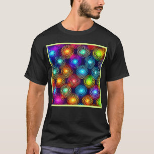 Lebhafte, mehrfarbige Abstrakte Spiralkunst T-Shirt