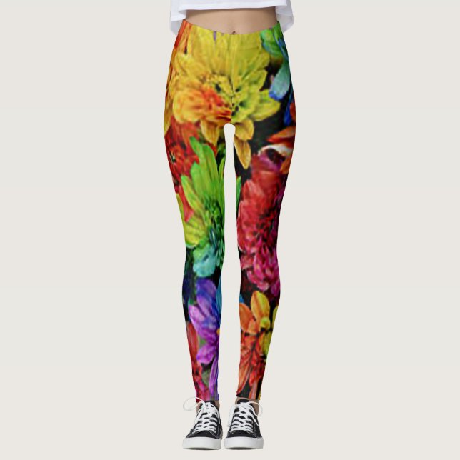 Lebhafte, mehrfarbige Leggings (Vorderseite)