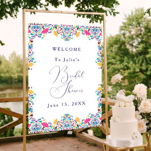 Lebhafte mexikanische Fiesta Style Rainbow Wedding Poster
