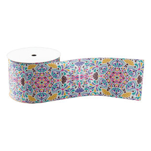 Lebhafte mexikanische Fiesta Style Rainbow Wedding Ripsband