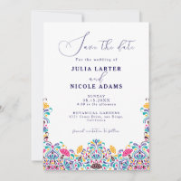 Lebhafte mexikanische Fiesta Style Rainbow Wedding