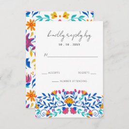 Lebhafte mexikanische Fiesta Wedding RSVP Karte