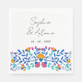 Lebhafte mexikanische Fiesta Wedding Serviette