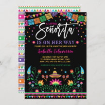Lebhafte mexikanische Senorita Fiesta Babydusche