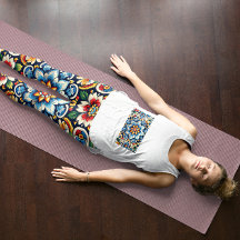 Lebhafte mexikanische Stickerei-Leggings