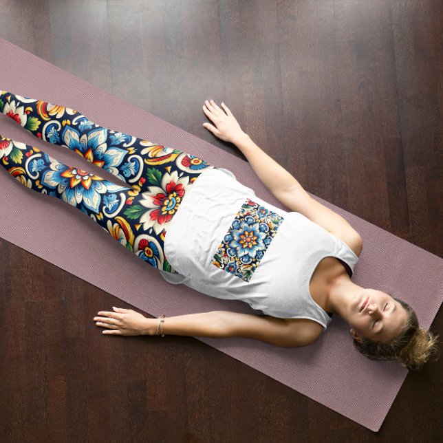 Lebhafte mexikanische Stickerei-Leggings Leggings (Von Creator hochgeladen)