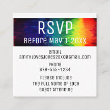 Lebhafte moderne abstrakte Regenbogen-RSVP-Karte