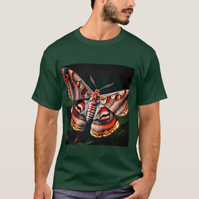 Lebhafte Moth in traumhaften Mustern T-Shirt (Vorderseite)