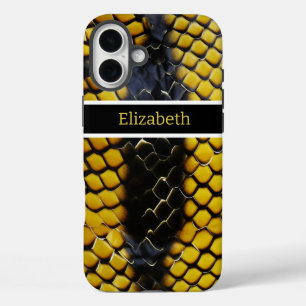 Lebhafte Muster einer giftigen Schlange iPhone 16 Plus Hülle