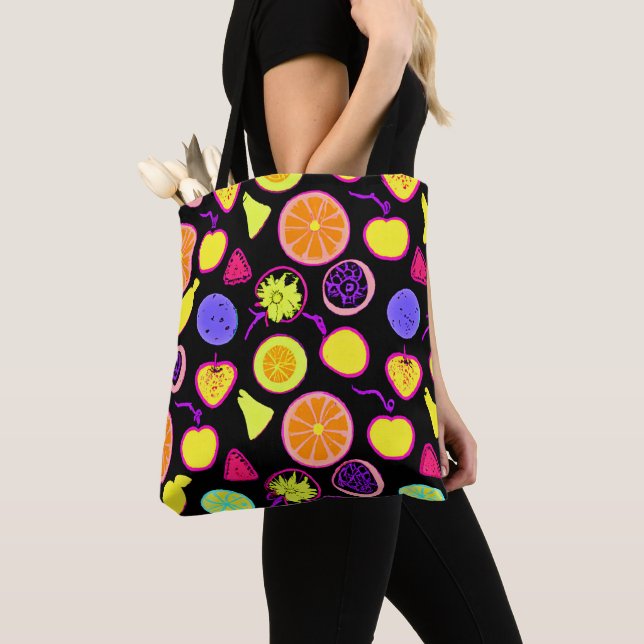 Lebhafte Neon Fruits Artistry (Von Nahem)