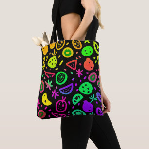 Lebhafte Neon Fruits Muster Kunst