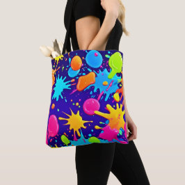 Lebhafte Neon Paint Spritzer Art