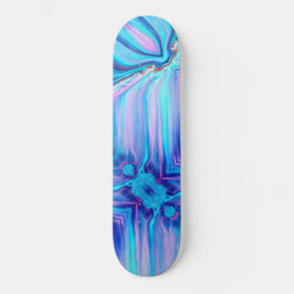 Lebhafte Ombre Blue Pink Abstrakte Kunst Skateboard