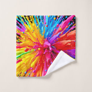 Lebhafte Paint Burst Energy Badhandtuch Set